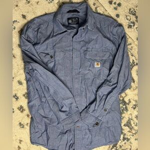 Carhartt Blue Lightweight Button-Up Shirt